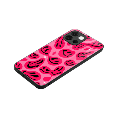 Acid Smiles Pink stylish phone case for oneplus 13s | glossy glass and slim fit
