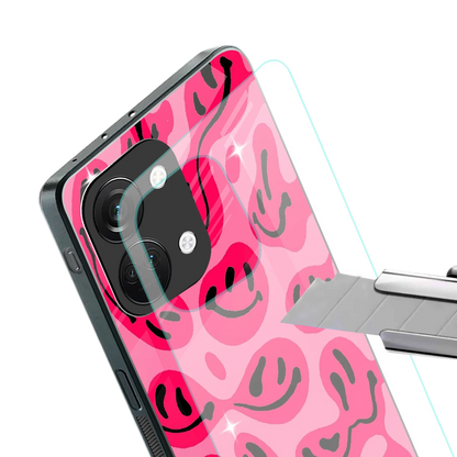 Acid Smiles Pink stylish phone case for oneplus nord 3 | glossy glass and slim fit