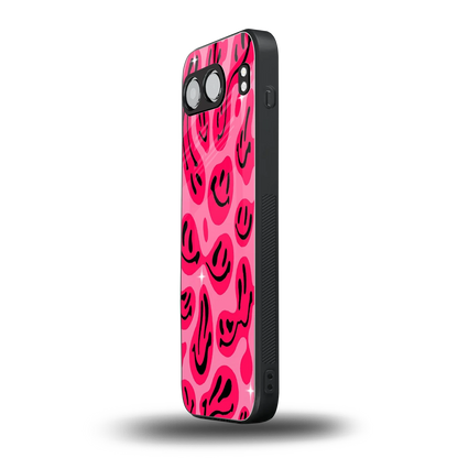 Acid Smiles Pink oneplus nord 4 mobile cover | shockproof glass phone case