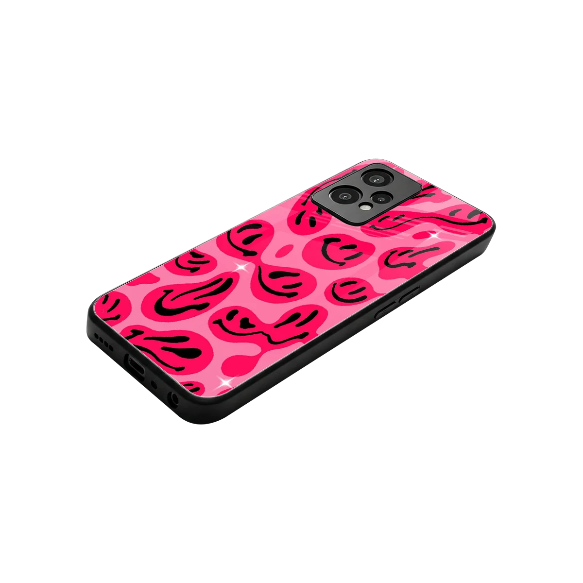 Acid Smiles Pink stylish phone case for oneplus nord ce 2 lite | glossy glass and slim fit