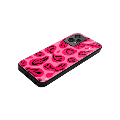 Acid Smiles Pink stylish phone case for oneplus nord ce 2 lite | glossy glass and slim fit