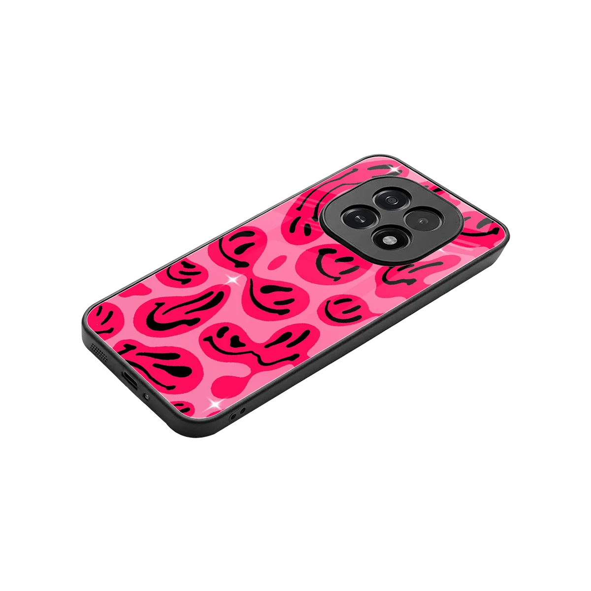 Acid Smiles Pink stylish phone case for oppo f29 5g | glossy glass and slim fit