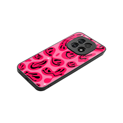 Acid Smiles Pink stylish phone case for oppo f29 5g | glossy glass and slim fit