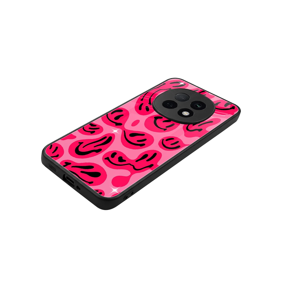 Acid Smiles Pink stylish phone case for oppo f29 pro 5g | glossy glass and slim fit