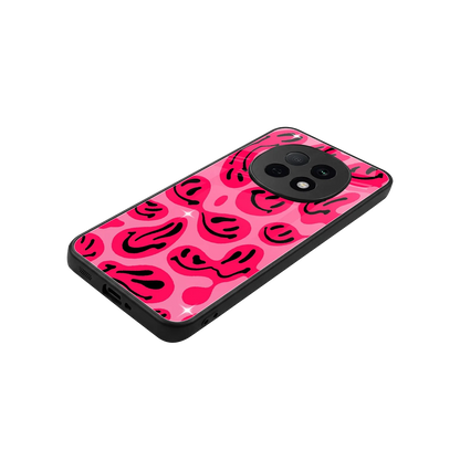 Acid Smiles Pink stylish phone case for oppo f29 pro 5g | glossy glass and slim fit