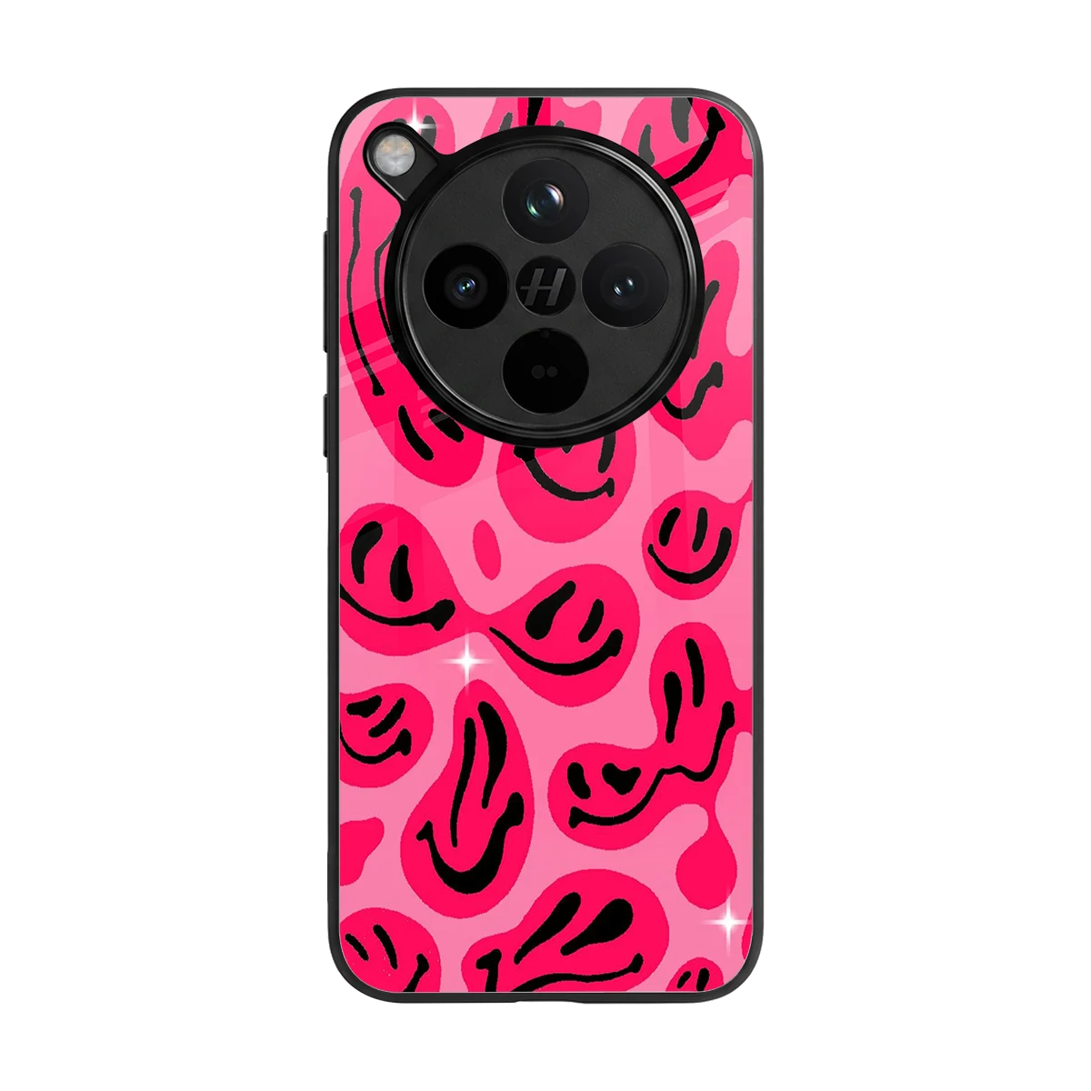 Acid Smiles Pink back phone cover | glass case for oppo find x8