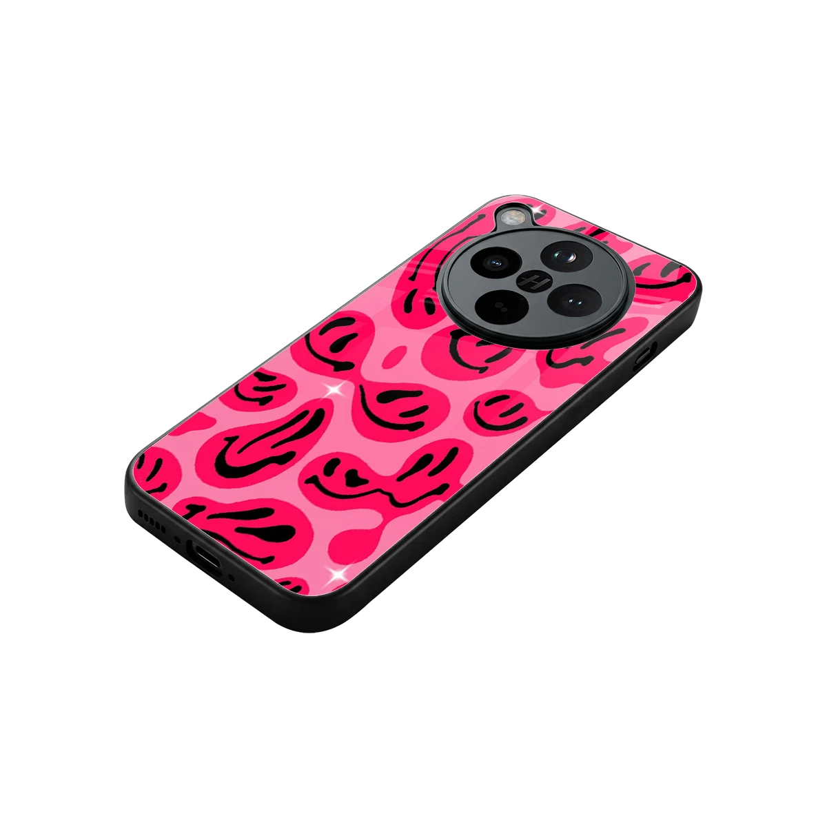 Acid Smiles Pink stylish phone case for oppo find x8 | glossy glass and slim fit