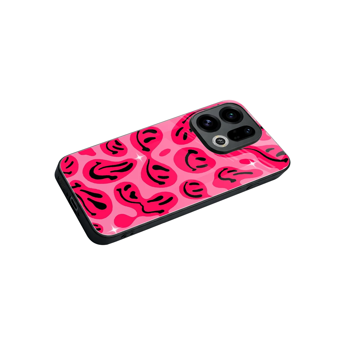 Acid Smiles Pink stylish phone case for oppo find x9 | glossy glass and slim fit