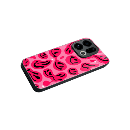 Acid Smiles Pink stylish phone case for oppo find x9 | glossy glass and slim fit