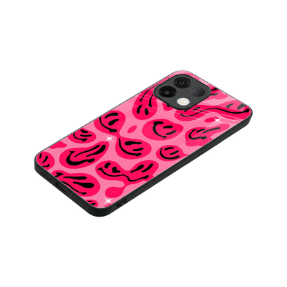Acid Smiles Pink stylish phone case for oppo k13 5g | glossy glass and slim fit