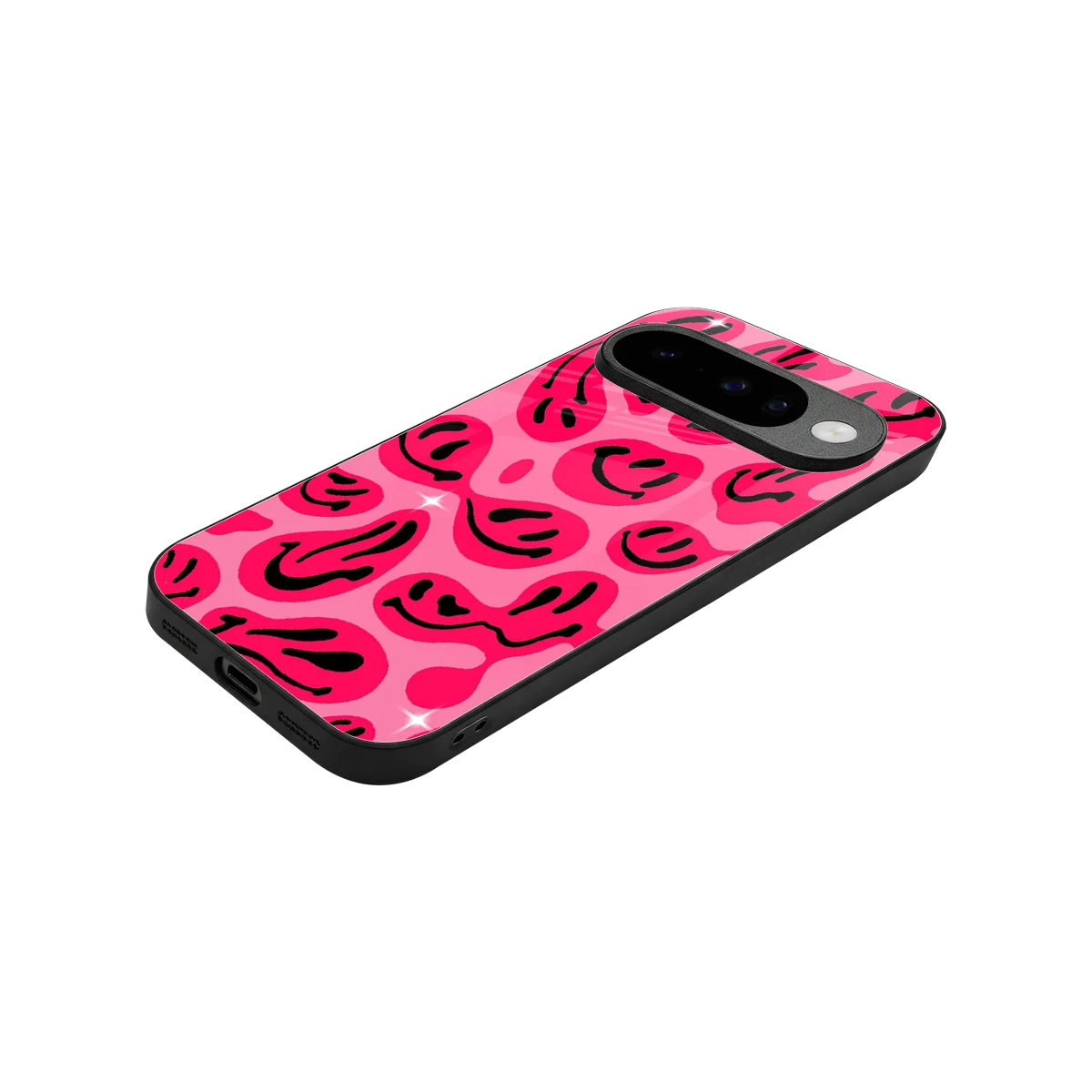 Acid Smiles Pink stylish phone case for google pixel 10 | glossy glass and slim fit