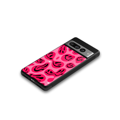 Acid Smiles Pink google pixel 7 pro mobile cover | shockproof glass phone case