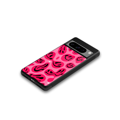 Acid Smiles Pink google pixel 8 pro mobile cover | shockproof glass phone case