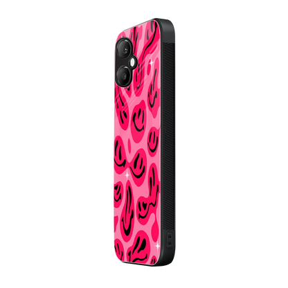 Acid Smiles Pink samsung galaxy a06 5g mobile cover | shockproof glass phone case