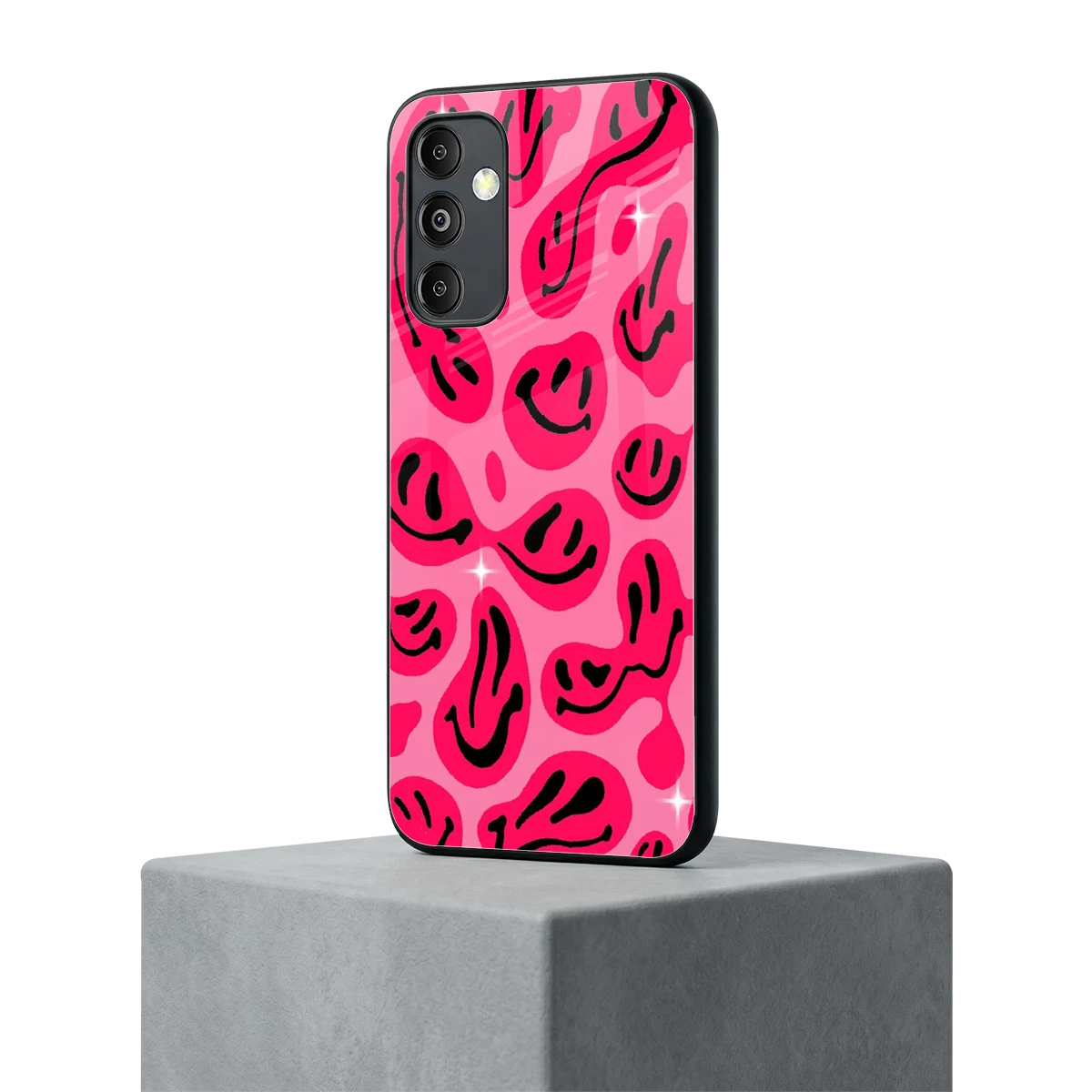 Acid Smiles Pink samsung galaxy m14 5g mobile cover | shockproof glass phone case