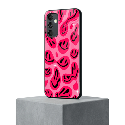 Acid Smiles Pink samsung galaxy m14 5g mobile cover | shockproof glass phone case