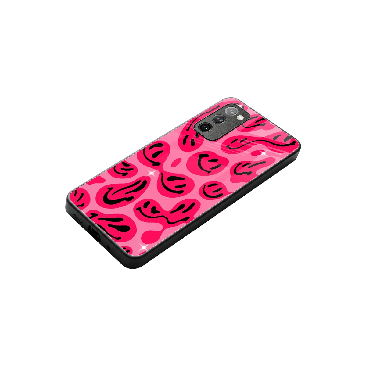 Acid Smiles Pink stylish phone case for samsung galaxy s20 fe | glossy glass and slim fit