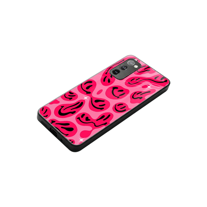 Acid Smiles Pink stylish phone case for samsung galaxy s20 fe | glossy glass and slim fit