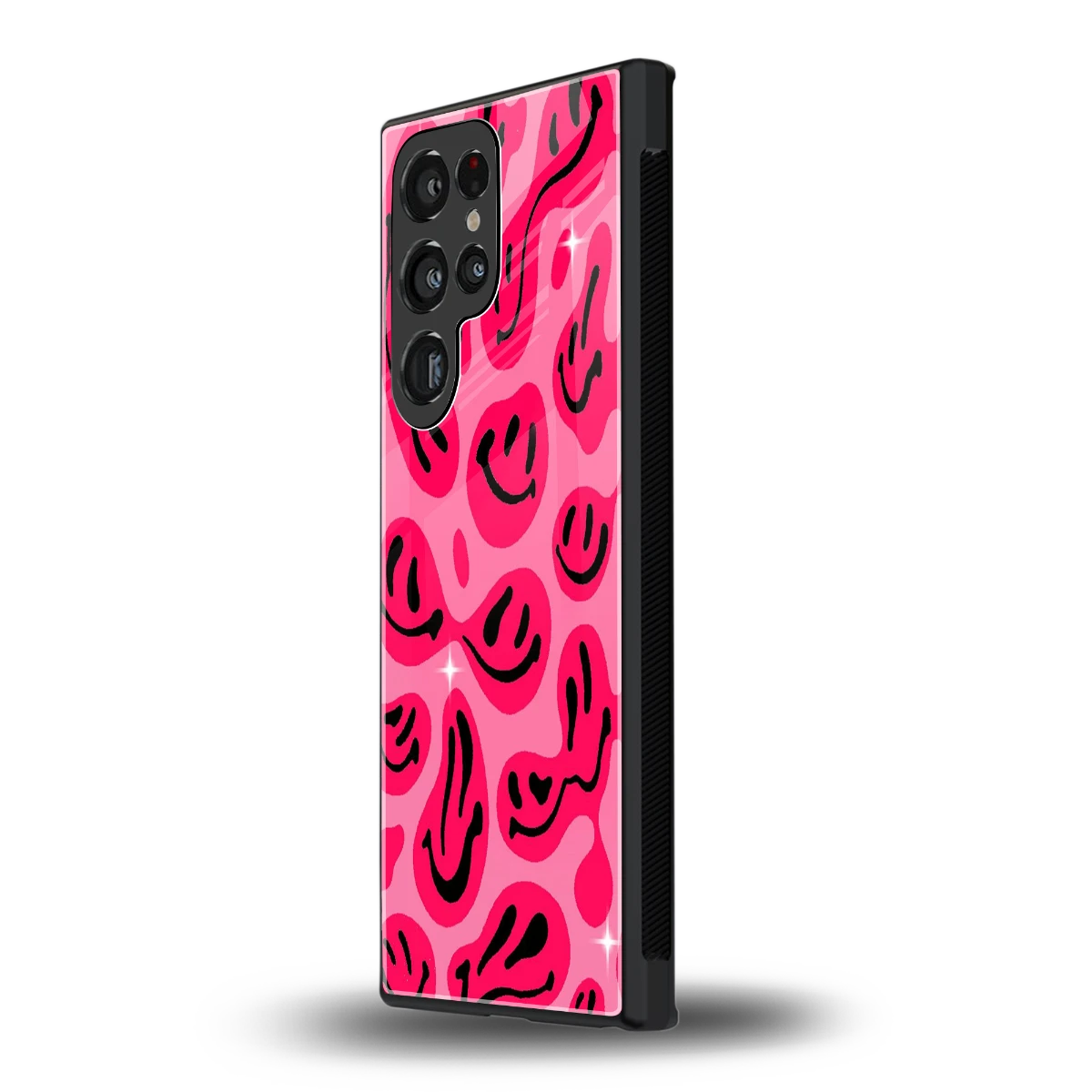 Acid Smiles Pink samsung galaxy s24 ultra mobile cover | shockproof glass phone case