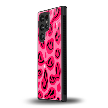 Acid Smiles Pink samsung galaxy s24 ultra mobile cover | shockproof glass phone case