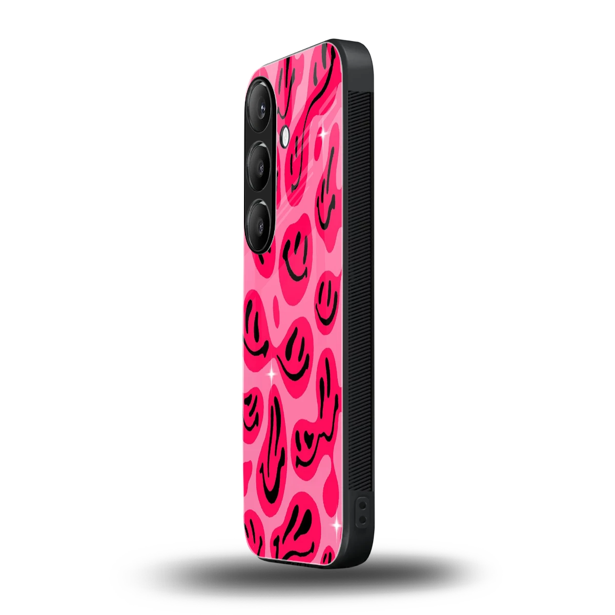 Acid Smiles Pink samsung galaxy s24 mobile cover | shockproof glass phone case
