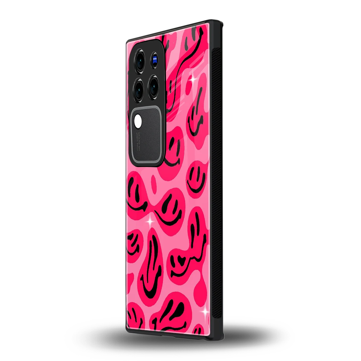 Acid Smiles Pinkvivo v30 pro mobile cover | shockproof glass phone case