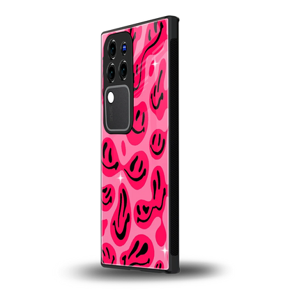 Acid Smiles Pinkvivo v30 pro mobile cover | shockproof glass phone case