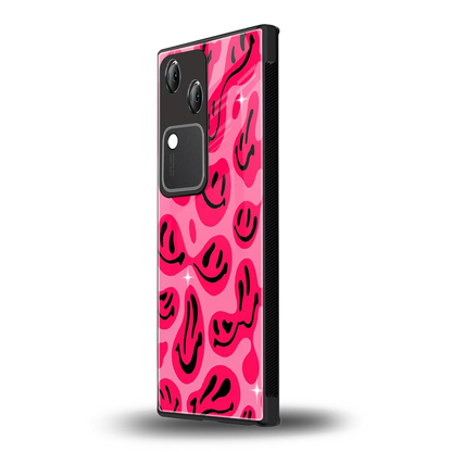 Acid Smiles Pink vivo v30 mobile cover | shockproof glass phone case