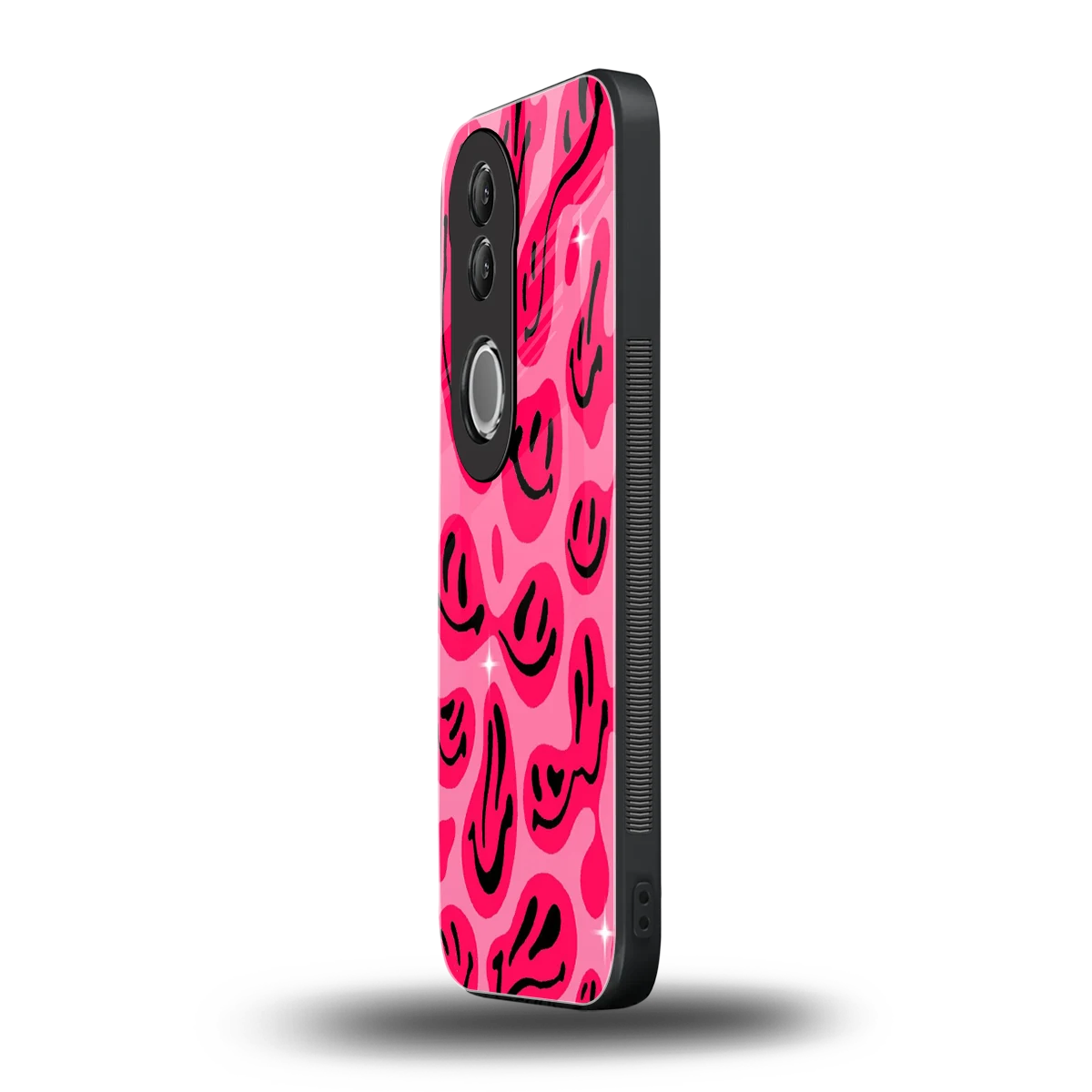 Acid Smiles Pink vivo v50 mobile cover | shockproof glass phone case