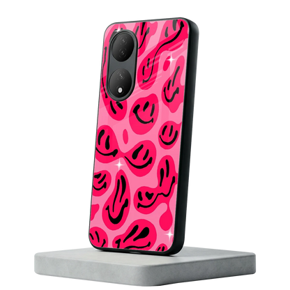 Acid Smiles Pink Vivo-y100 mobile cover | shockproof glass phone case
