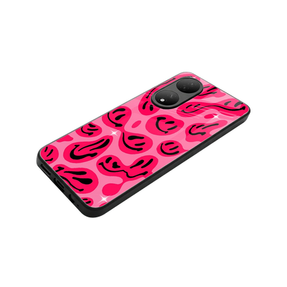 Acid Smiles Pink stylish phone case for Vivo-y100 | glossy glass and slim fit