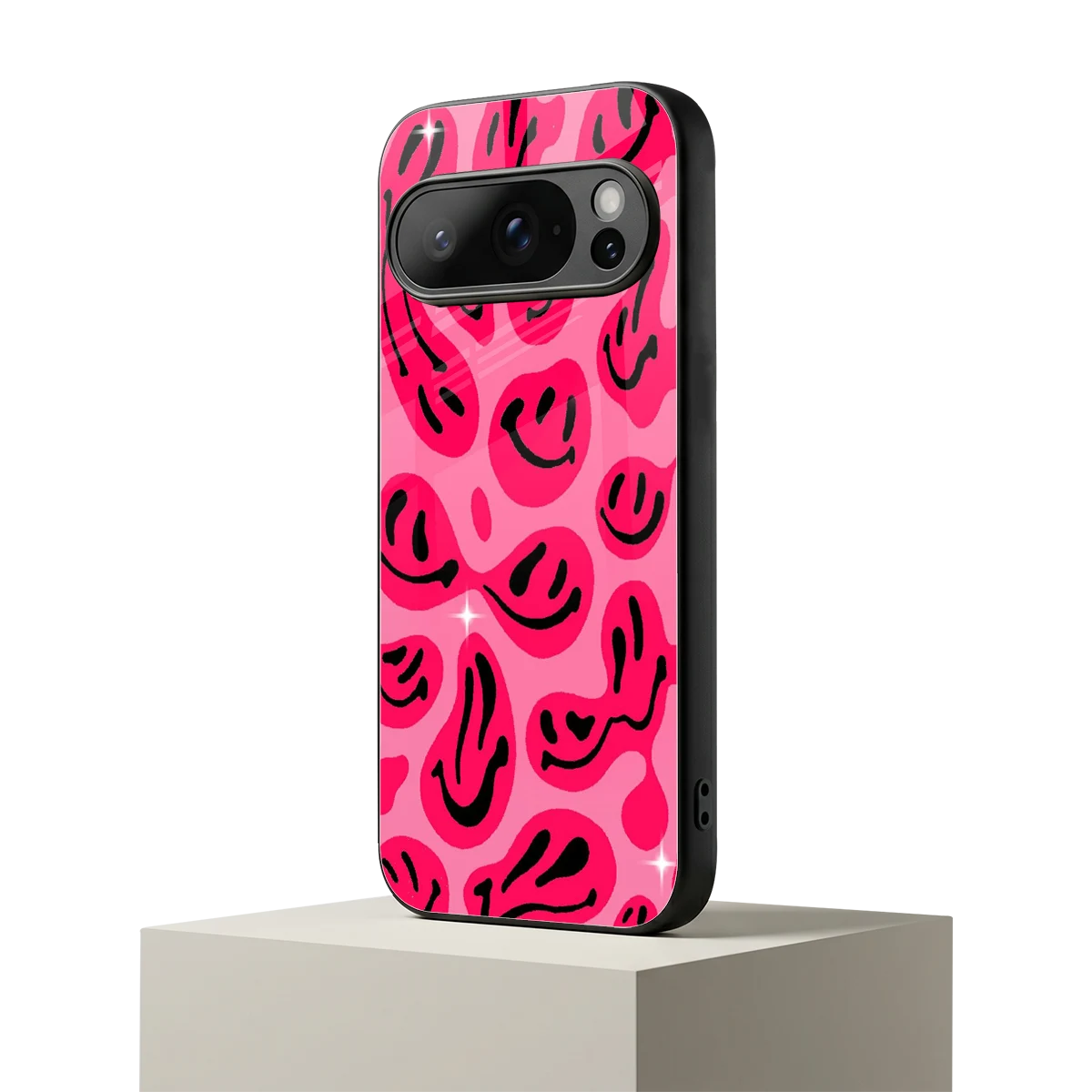 Acid Smiles Pink google pixel 10 pro mobile cover | shockproof glass phone case
