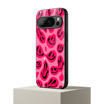 Acid Smiles Pink google pixel 10 pro mobile cover | shockproof glass phone case