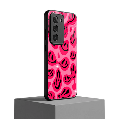 Acid Smiles Pink redmi 15 5g mobile cover | shockproof glass phone case