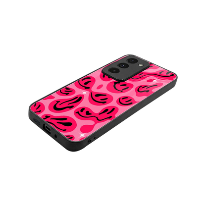 Acid Smiles Pink stylish phone case for redmi 15 5g | glossy glass and slim fit