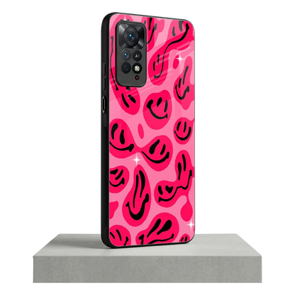 Acid Smiles Pink redmi note 11 pro mobile cover | shockproof glass phone case