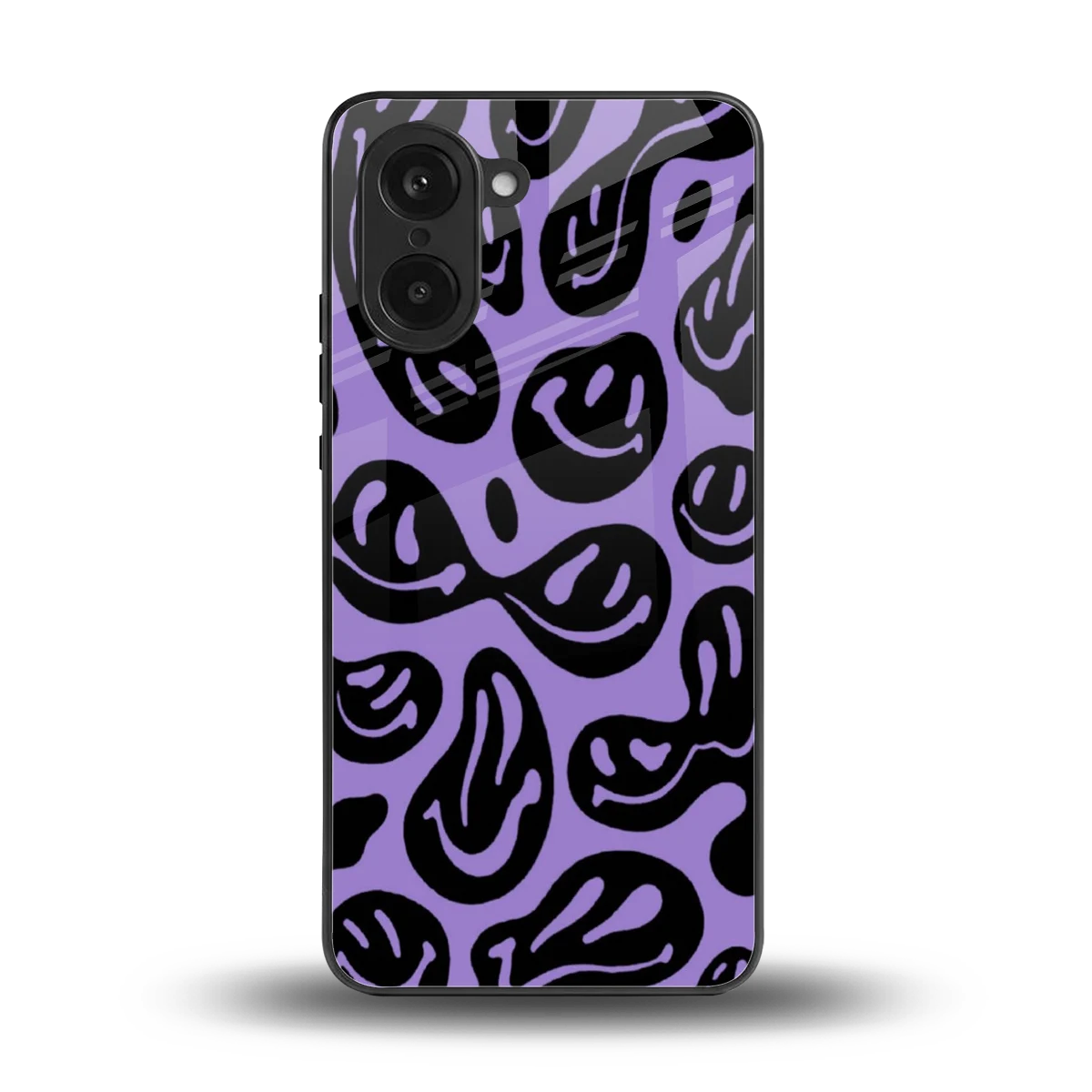Acid Smiles Purple back phone cover | glass case for oneplus nord ce5 5g