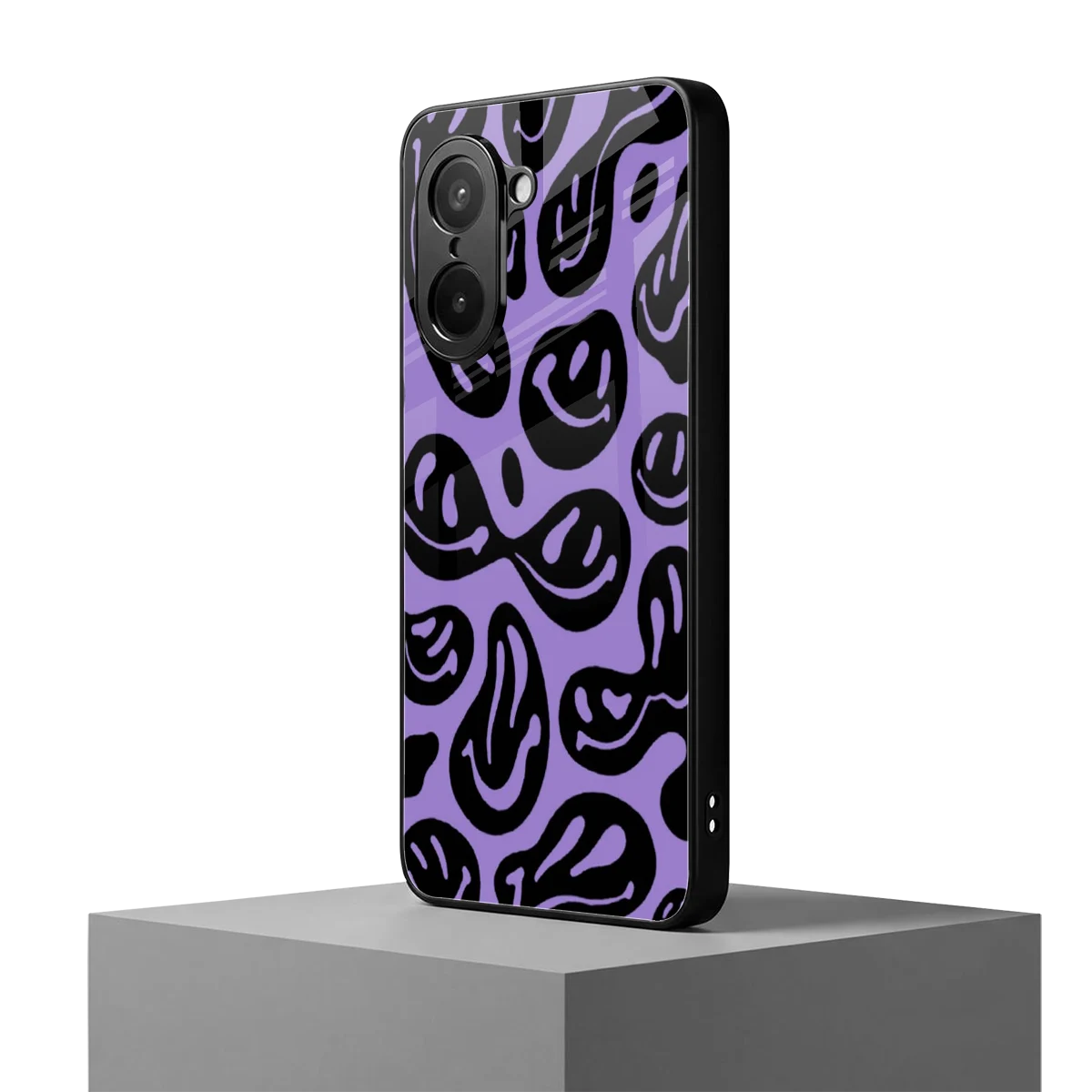 Acid Smiles Purple oneplus nord ce5 5g mobile cover | shockproof glass phone case