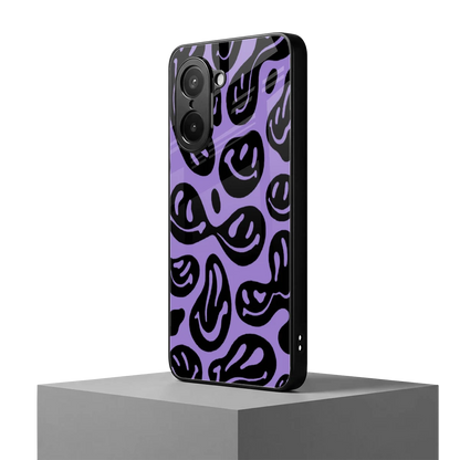 Acid Smiles Purple oneplus nord ce5 5g mobile cover | shockproof glass phone case