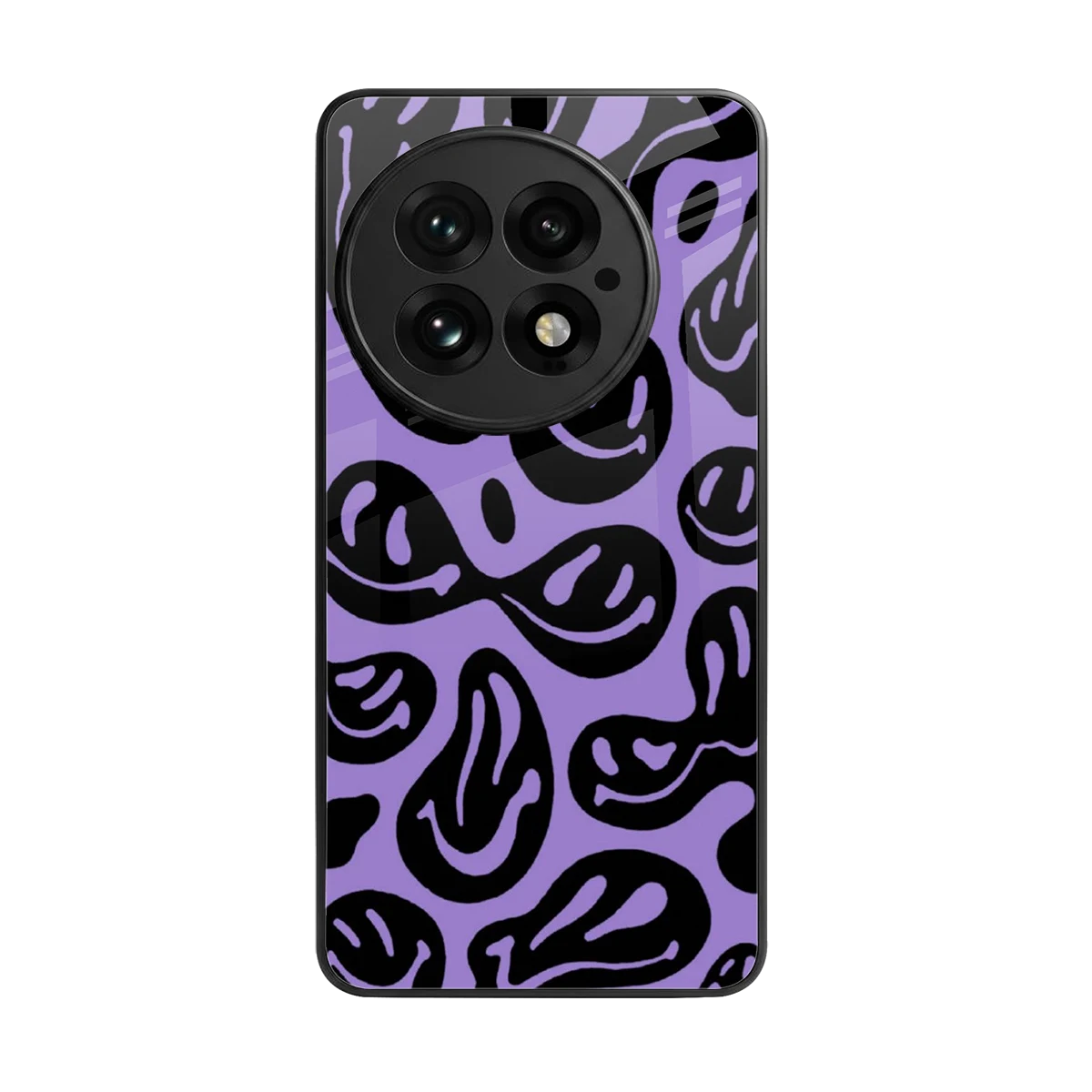 Acid Smiles Purple back phone cover | glass case for oneplus 13