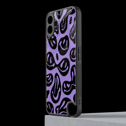 Acid Smiles Purple cmf nothing phone 1 mobile cover | shockproof glass phone case