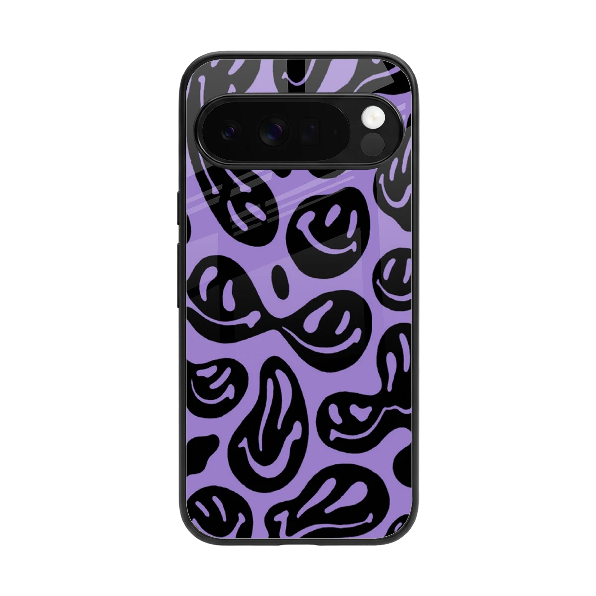 Acid Smiles Purple back phone cover | glass case for google pixel 10 pro xl