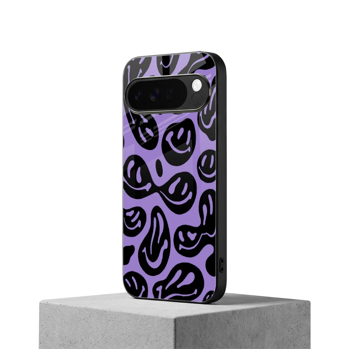 Acid Smiles Purple google pixel 10 pro xl mobile cover | shockproof glass phone case
