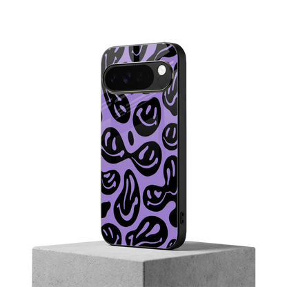 Acid Smiles Purple google pixel 10 pro xl mobile cover | shockproof glass phone case