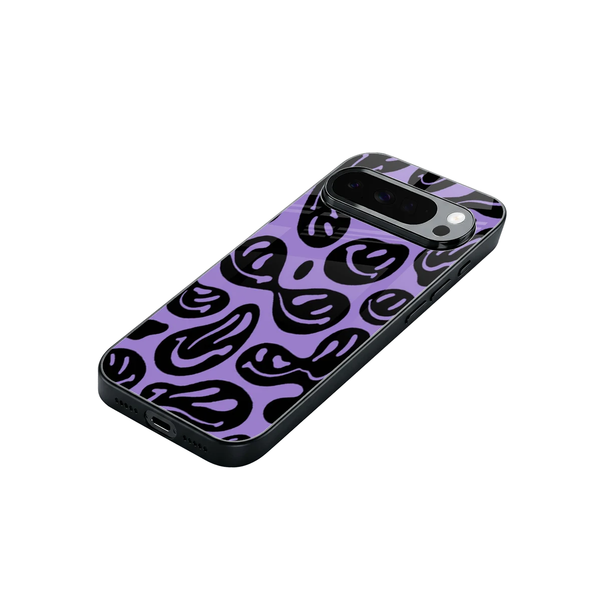 Acid Smiles Purple stylish phone case for google pixel 10 pro xl | glossy glass and slim fit