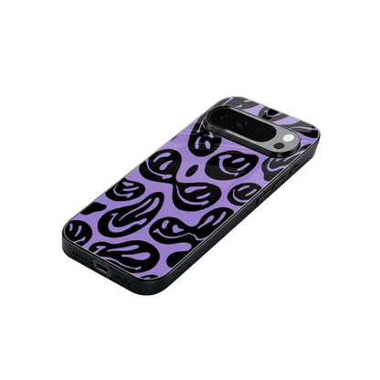 Acid Smiles Purple stylish phone case for google pixel 10 pro xl | glossy glass and slim fit