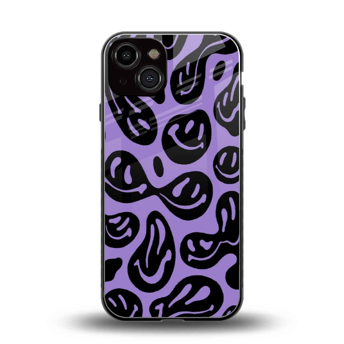 Acid Smiles Purple back phone cover | glass case for iphone 14