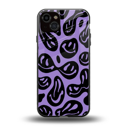 Acid Smiles Purple back phone cover | glass case for iphone 14 plus