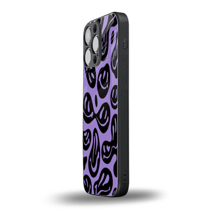 Acid Smiles Purple iphone 15 pro max mobile cover | shockproof glass phone case