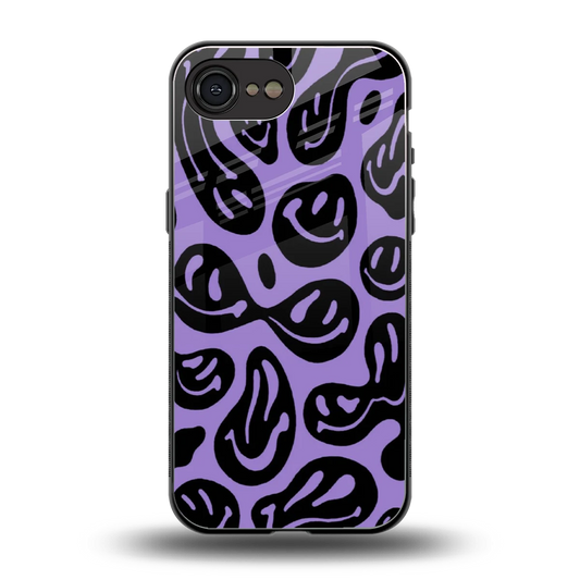 Acid Smiles Purple back phone cover | glass case for iphone 16e